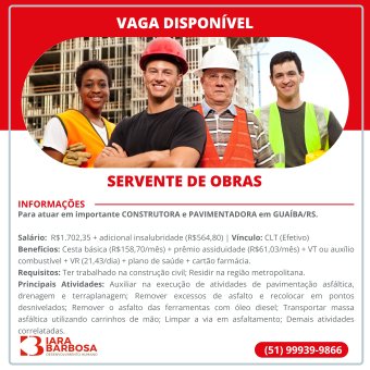 Servente de obras 