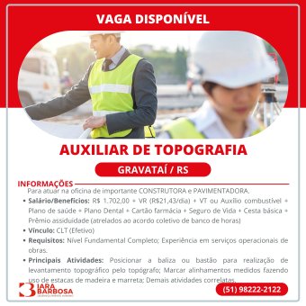 Auxiliar de topografia