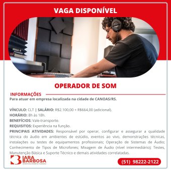Operador de som
