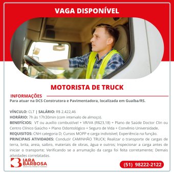 motorista de truck 