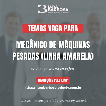 Mecânico de máquinas pesadas (linha amarela)