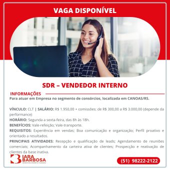 SDR vendedor Interno
